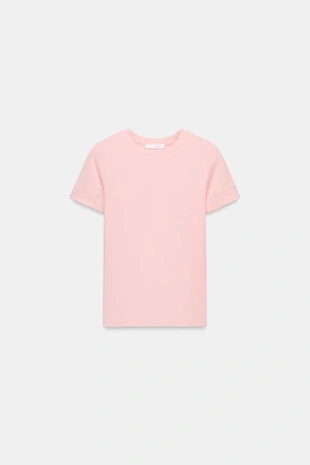 Минималистичная футболка с короткими рукавами- Заказать в России