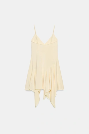 Асимметричное платье с тонкими бретелями- Заказать в России