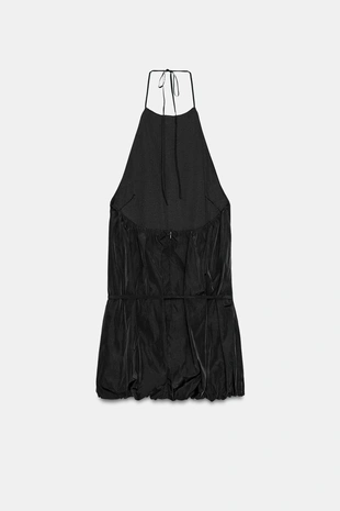 Платье из нейлона с поясом- Заказать в России