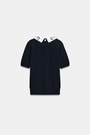 Свитер со стразами и пайетками- Заказать в России