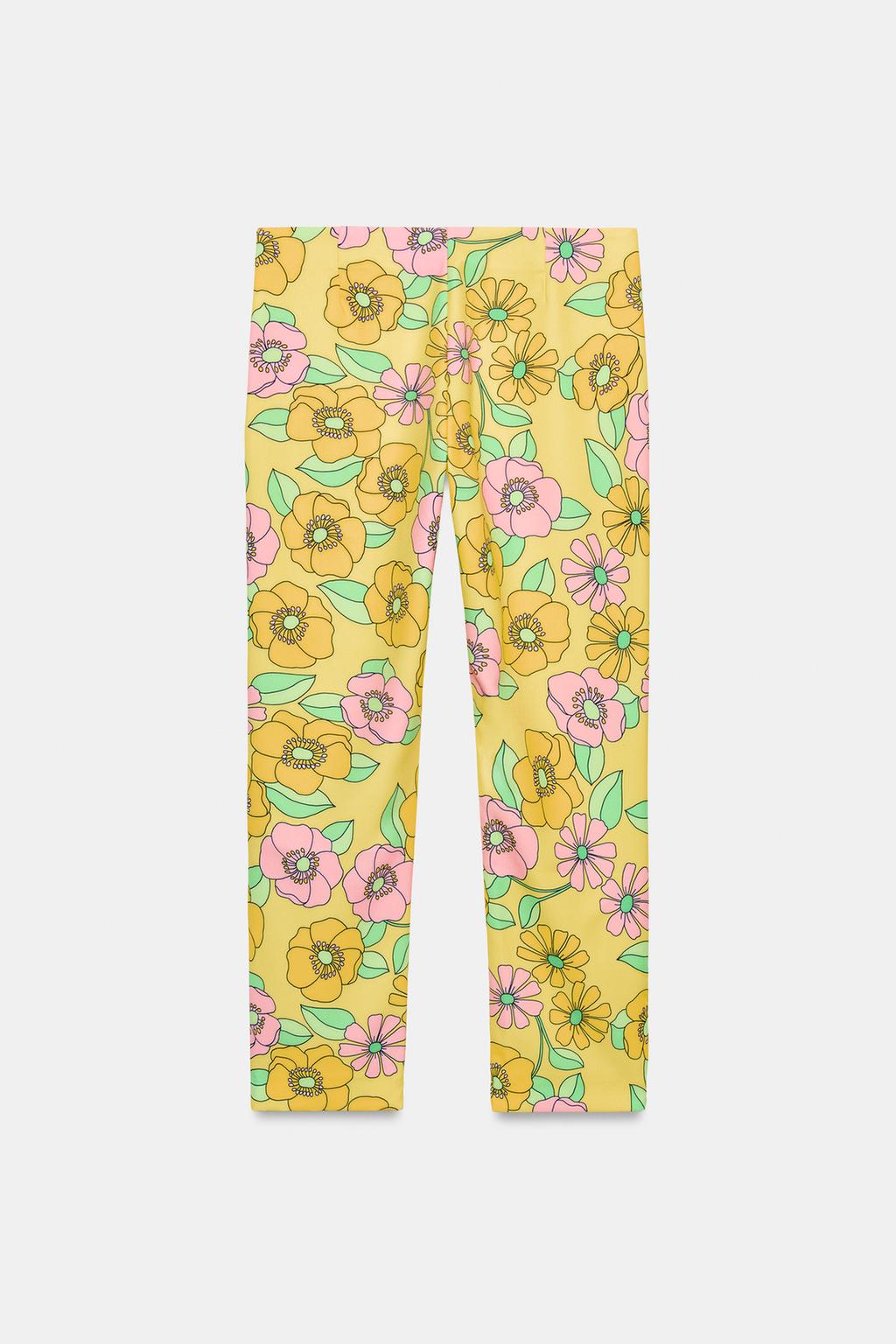 БРЮКИ КАПРИ С ЦВЕТОЧНЫМ ПРИНТОМ