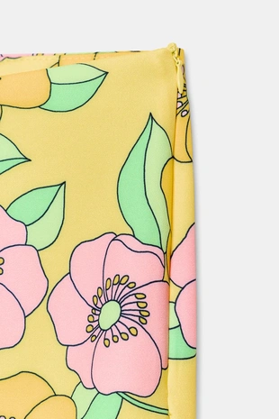 Брюки капри с цветочным принтом- Заказать в России