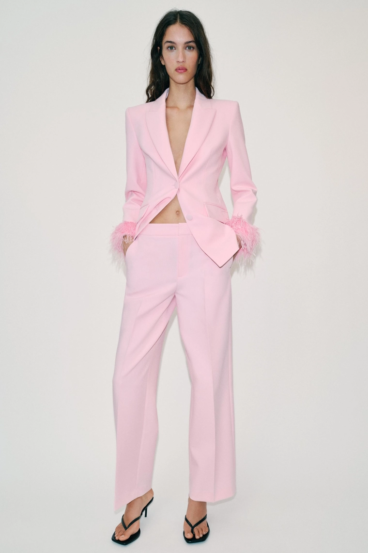 Брюки с низкой талией прямого кроя