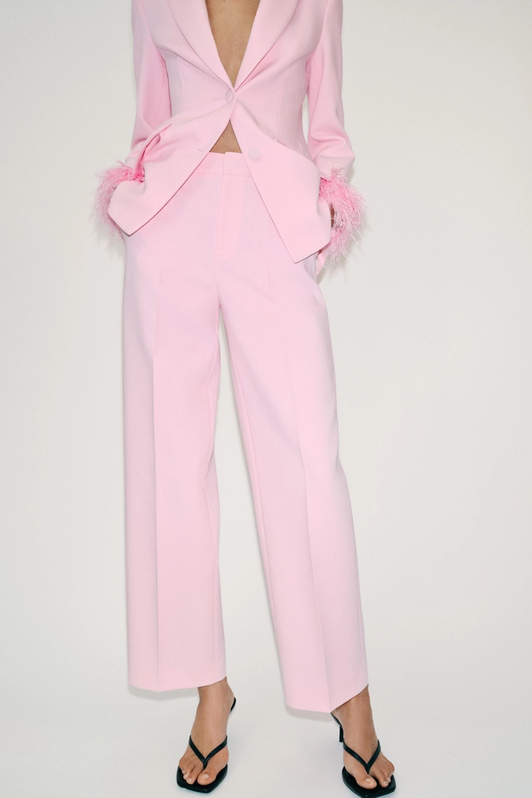 Брюки с низкой талией прямого кроя