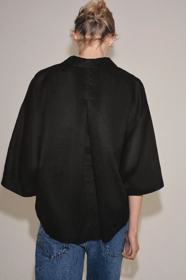 Рубашка свободного кроя коллекции zara woman