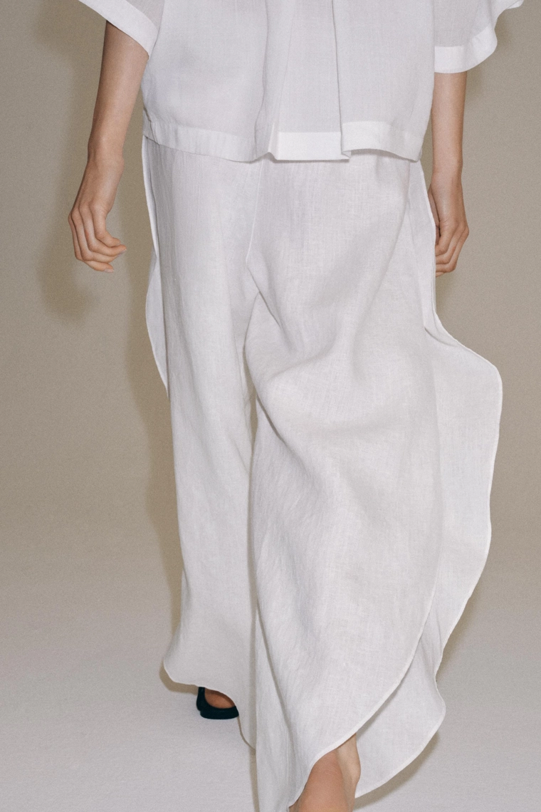 Широкая рубашка Zara «ZW» из потрясающего материала