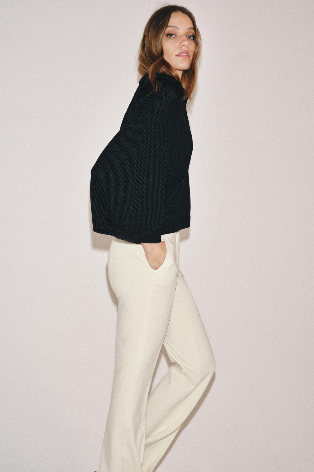 ТРИКОТАЖНЫЙ СВИТЕР С ВОРОТНИКОМ ПОЛО