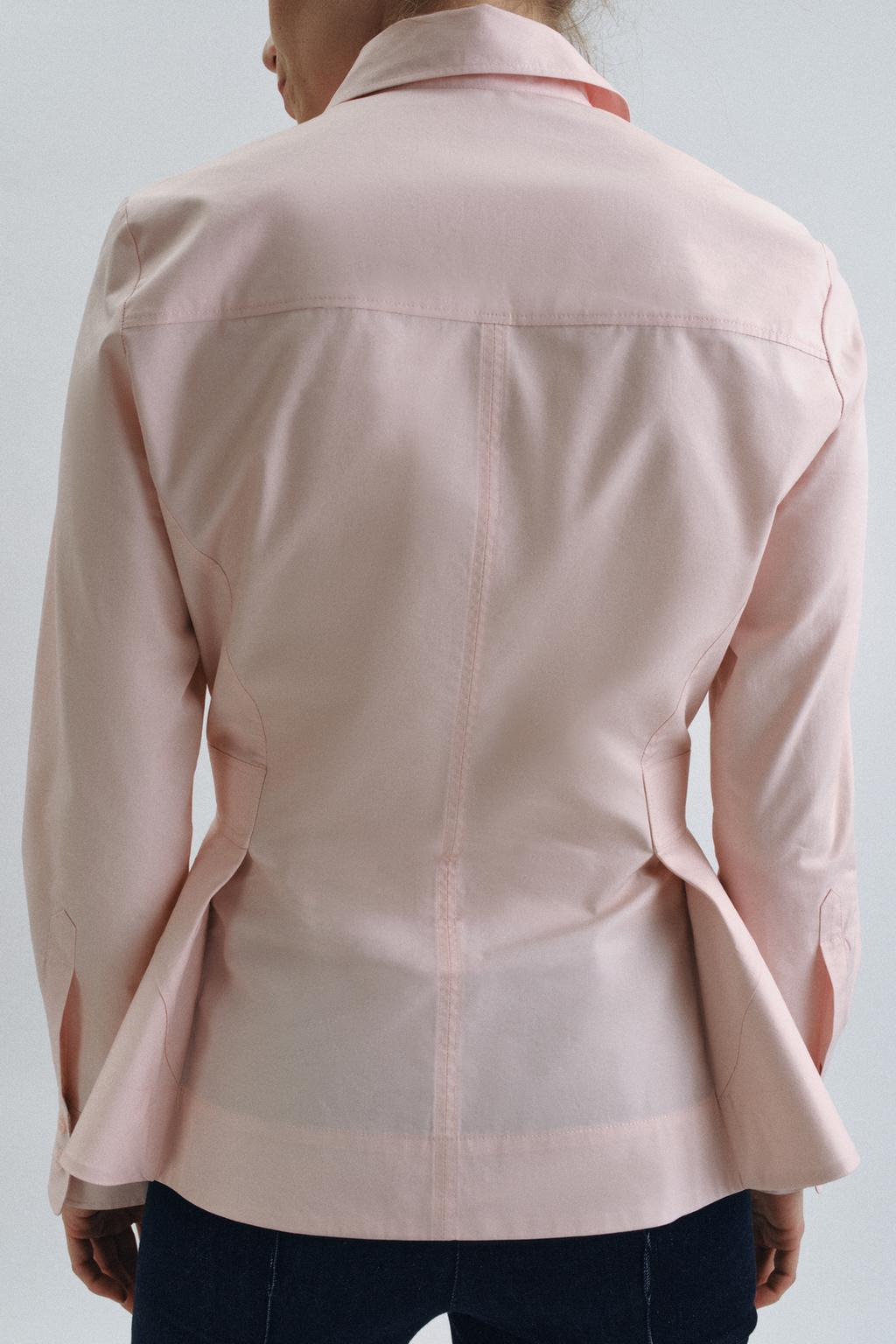 РУБАШКА ИЗ ПОПЛИНА С БАСКОЙ — ZW COLLECTION