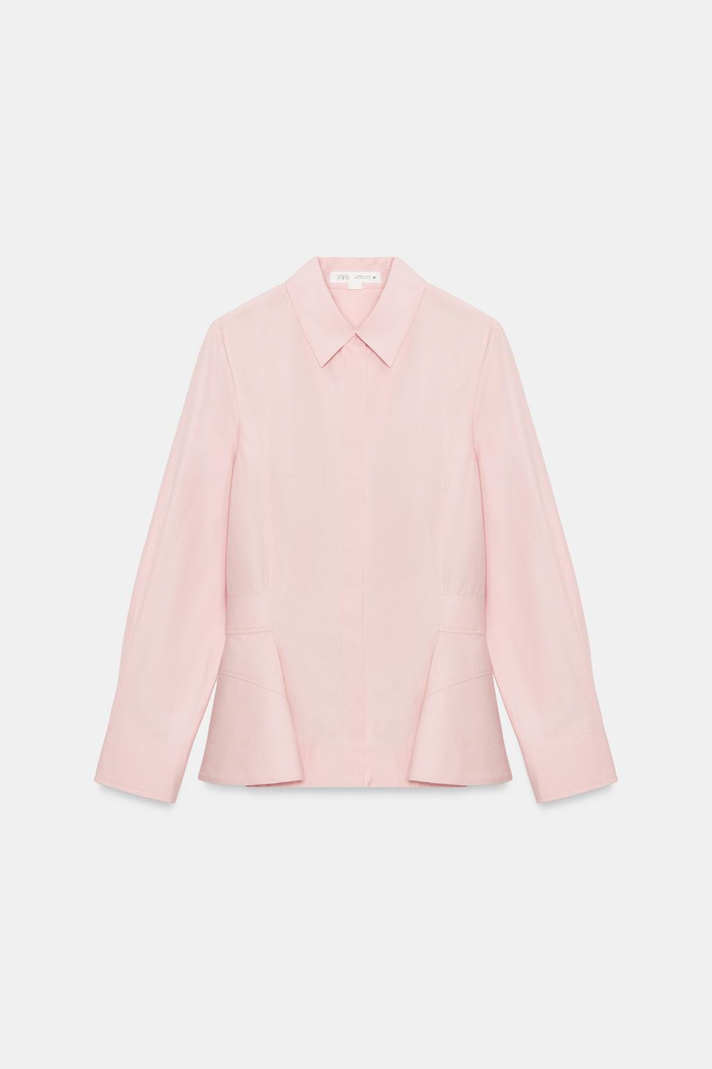 РУБАШКА ИЗ ПОПЛИНА С БАСКОЙ — ZW COLLECTION