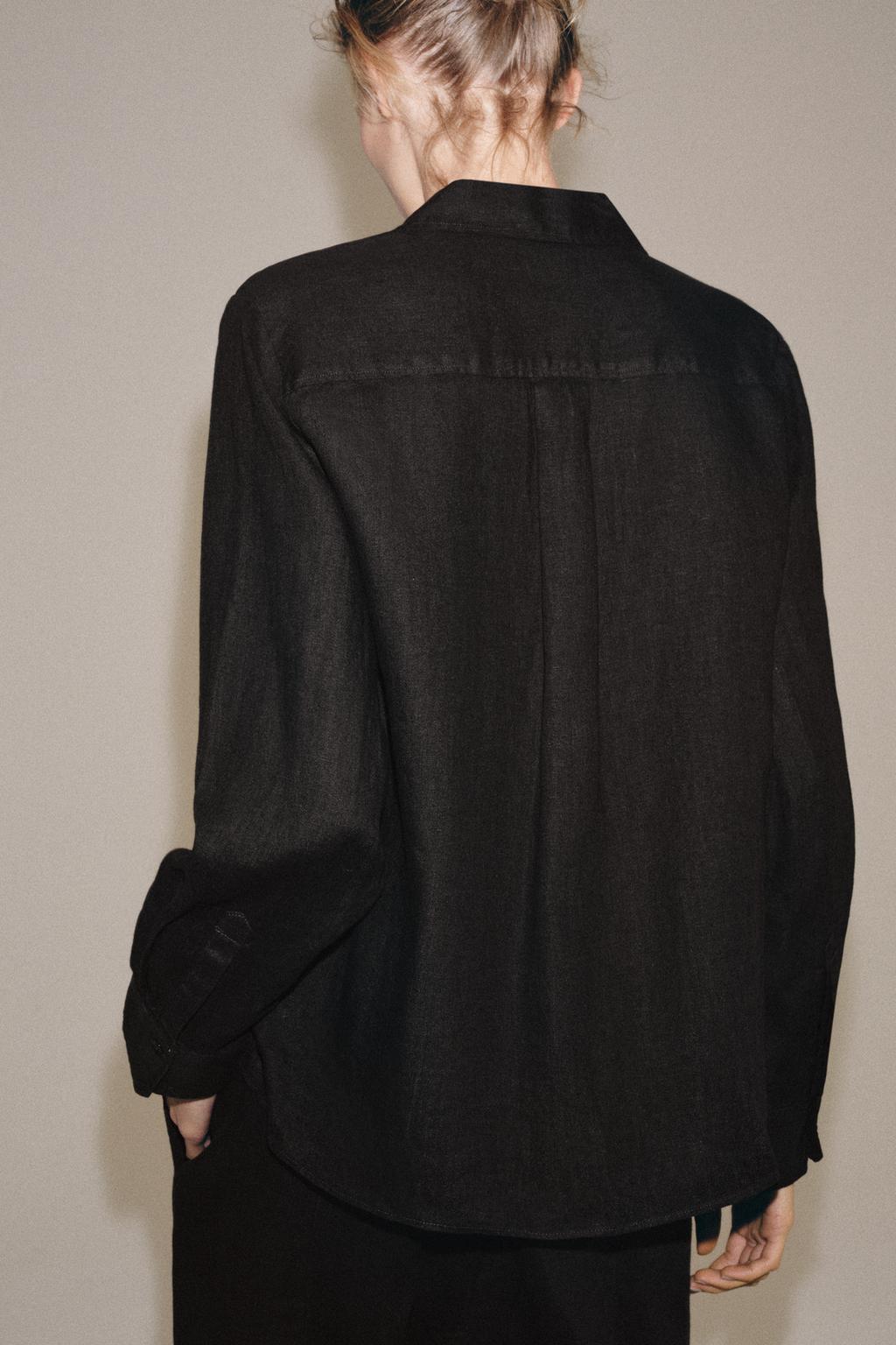 РУБАШКА ИЗ ЛЬНА С КАРМАНОМ — ZW COLLECTION