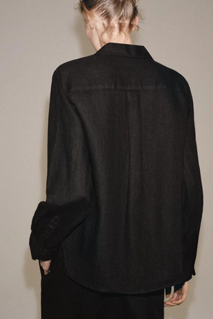 Рубашка из льна с карманом — Zw Collection