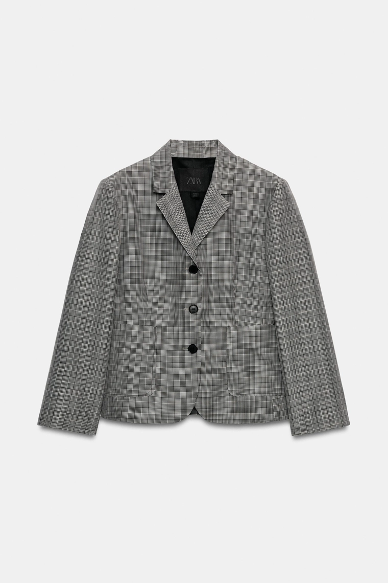 Шерстяной жакет Zara «ZW» check
