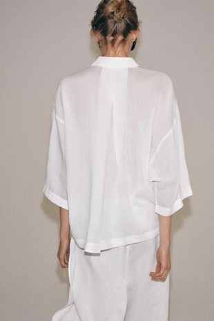 Брюки из льна с разрезами — Zw Collection- Заказать в России