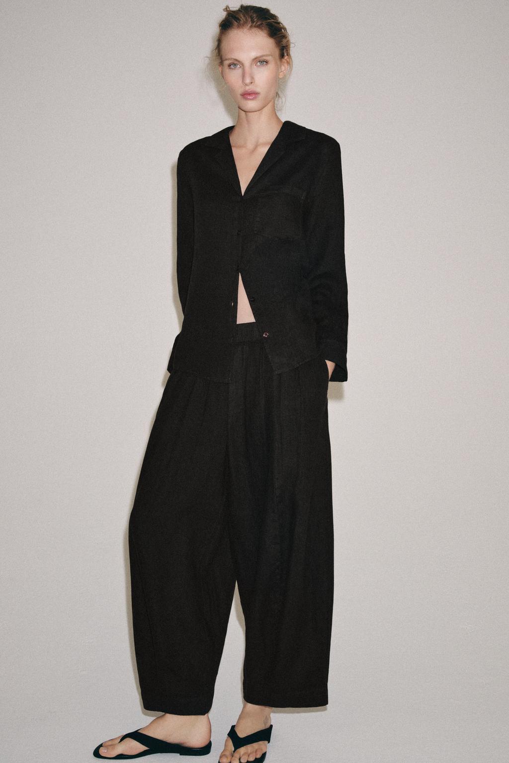 БРЮКИ BARREL ИЗ ЛЬНА — ZW COLLECTION