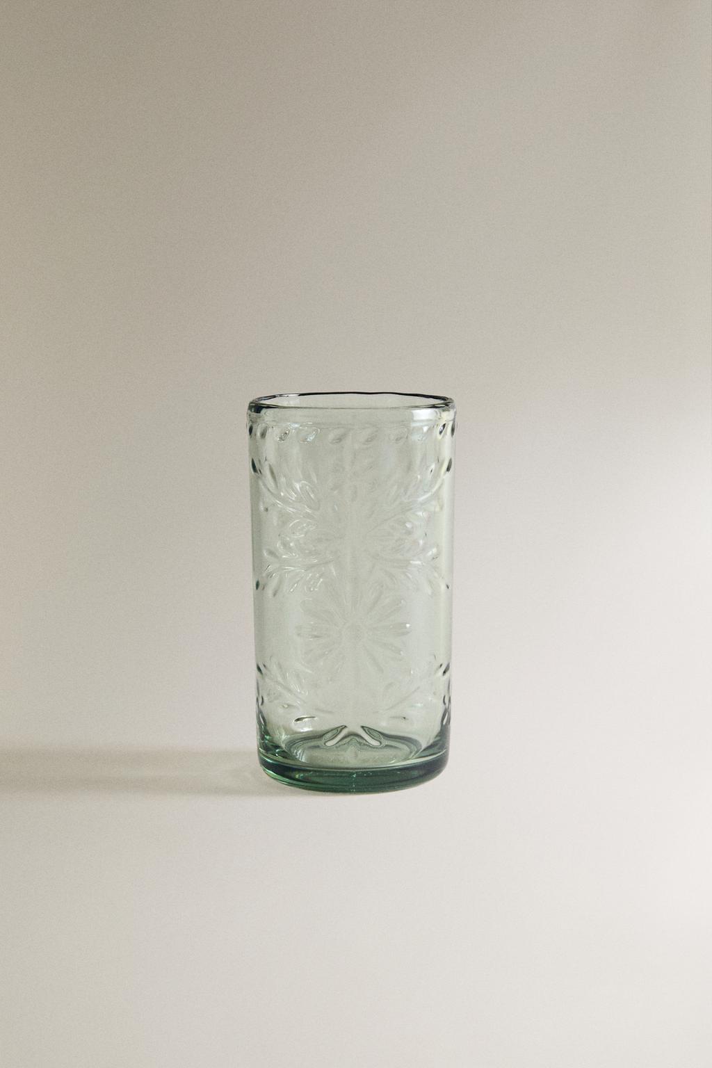 Акриловый стакан для газировки с цветочным узором