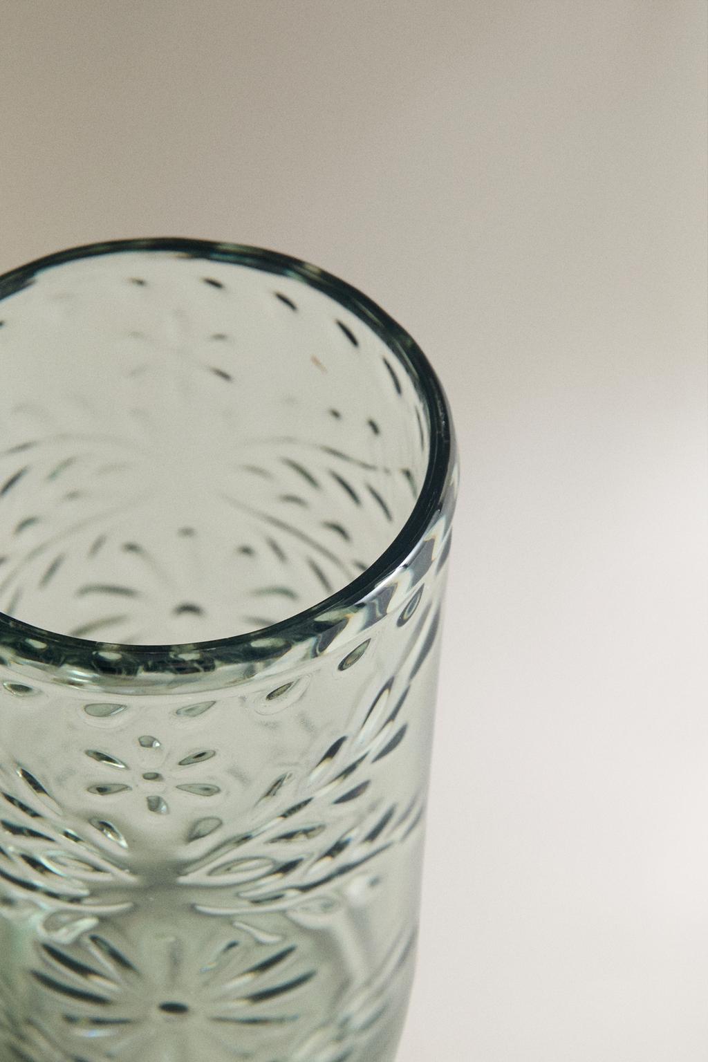 Акриловый стакан для газировки с цветочным узором