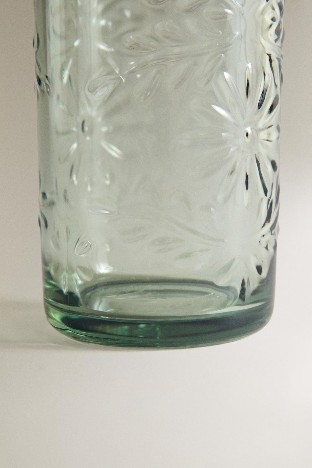 Акриловый стакан для газировки с цветочным узором