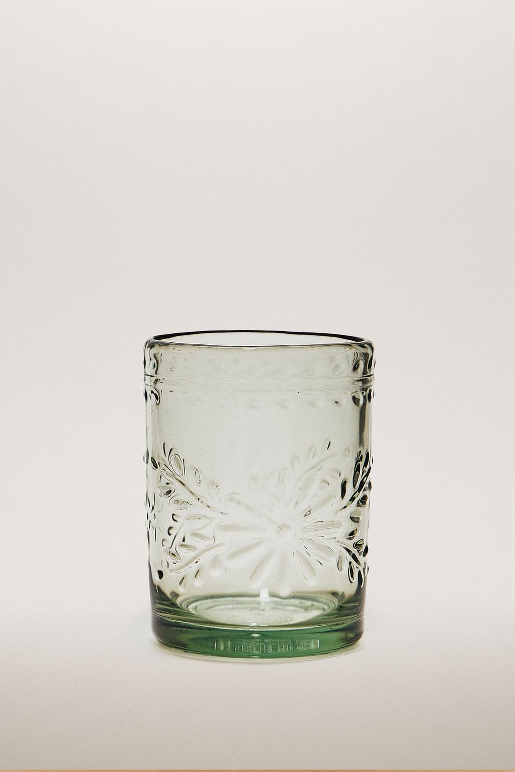 Прозрачный акриловый стакан с цветочным рисунком