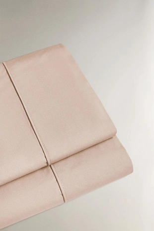 Простынь из перкаля (300 нитей), цвет розовый- Заказать в России