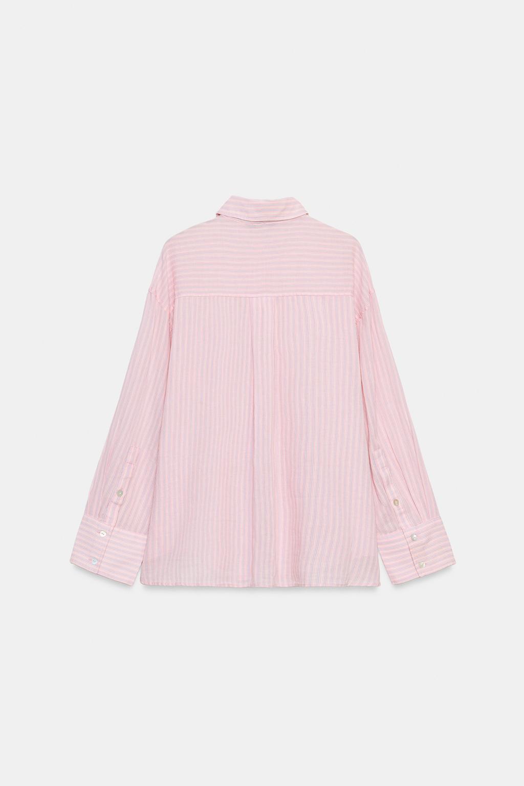 Рубашка из марли с карманом и увеличенной посадкой