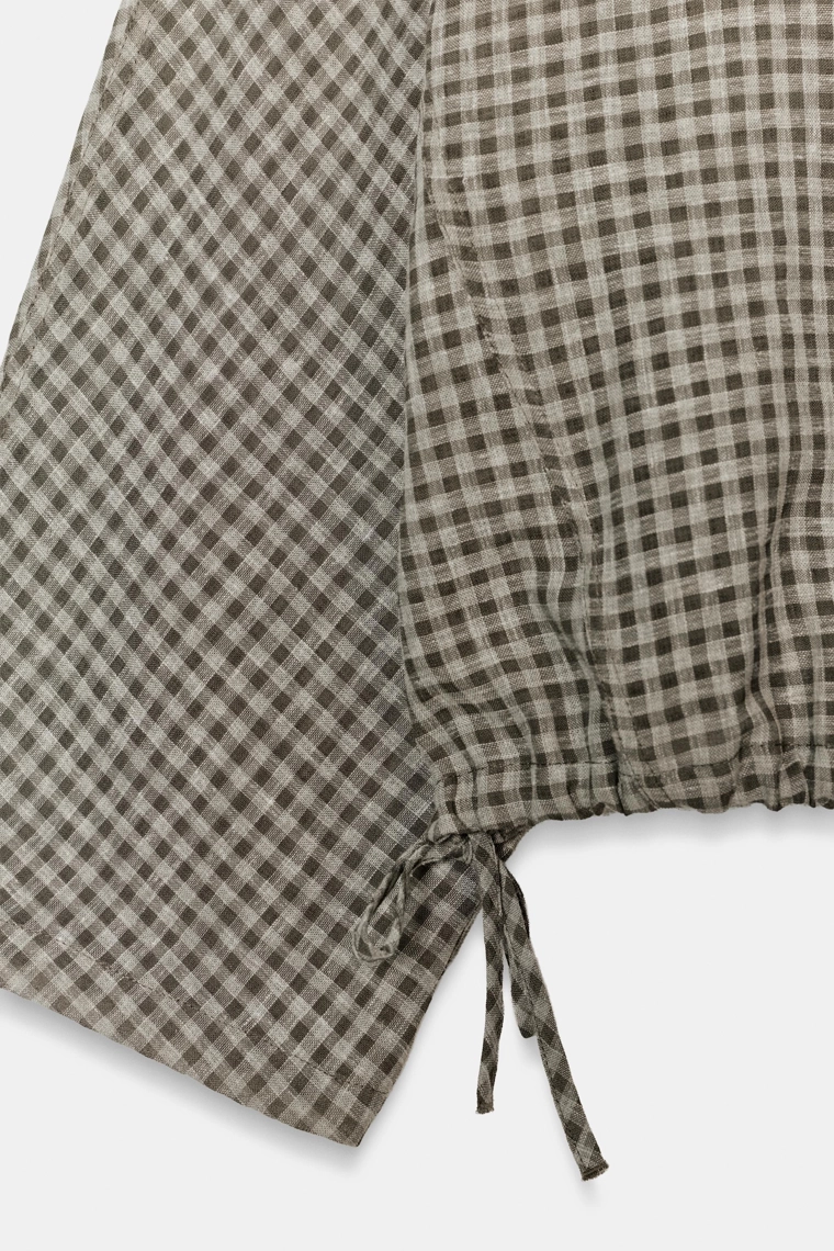 Рубашка-пончо в клетку