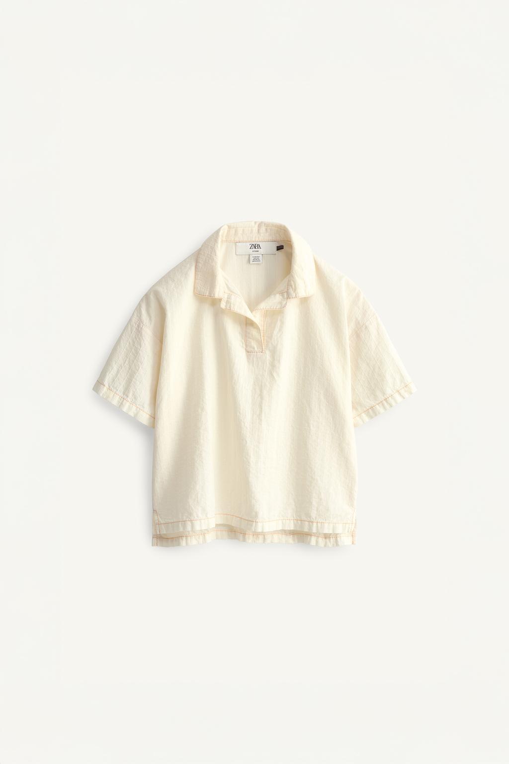 Рубашка с контрастной отстрочкой limited edition