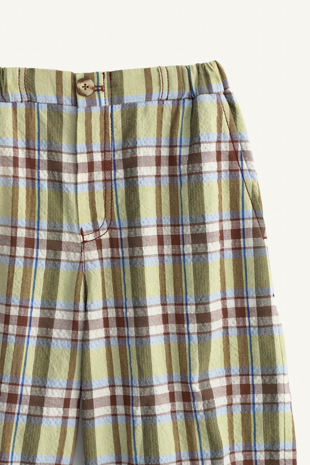 Брюки в клетку limited edition с контрастным карманом