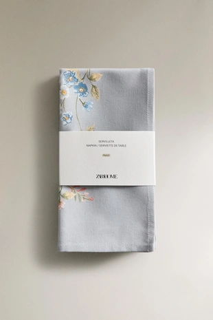 Набор маленьких салфеток с цветочным принтом (набор из 2 шт.)- Заказать в России