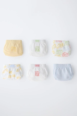 1,5-6 лет/ набор из шести трусов «транспорт»- Заказать в России