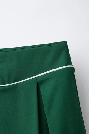 Юбка в складку с контрастной отделкой- Заказать в России