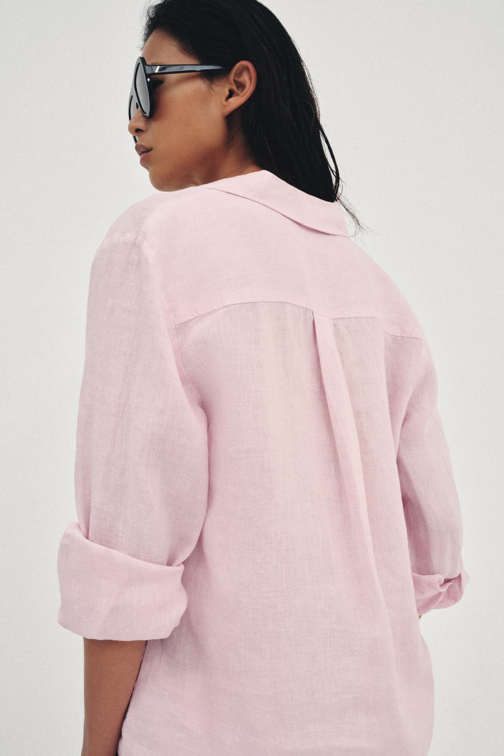 РУБАШКА ИЗ ЛЬНА С КАРМАНОМ — ZW COLLECTION