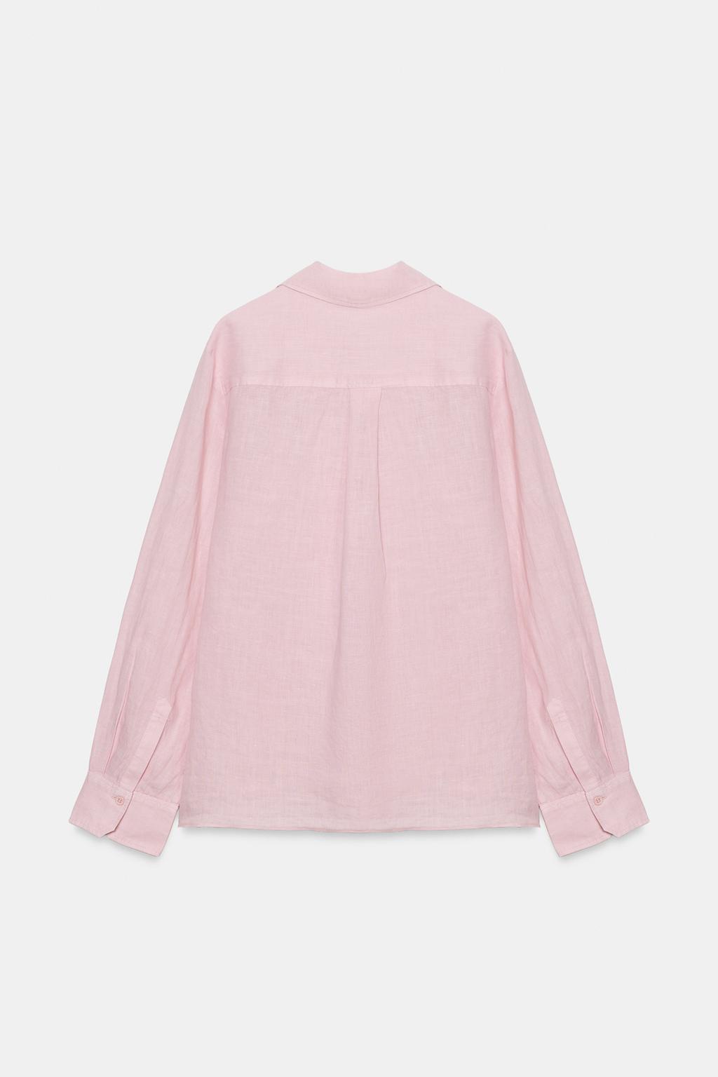 РУБАШКА ИЗ ЛЬНА С КАРМАНОМ — ZW COLLECTION