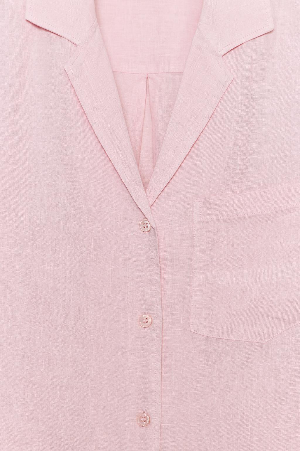 РУБАШКА ИЗ ЛЬНА С КАРМАНОМ — ZW COLLECTION