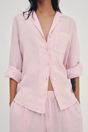 Купить Zara Рубашка из льна с карманом — ZW COLLECTION