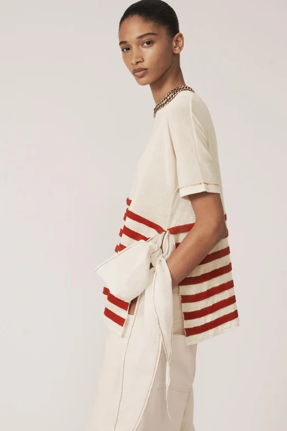 АСИММЕТРИЧНЫЙ ВЯЗАНЫЙ ТОП В ПОЛОСКУ — THE ITEM ZARA WOMAN
