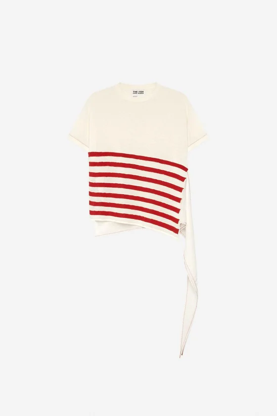 АСИММЕТРИЧНЫЙ ВЯЗАНЫЙ ТОП В ПОЛОСКУ — THE ITEM ZARA WOMAN