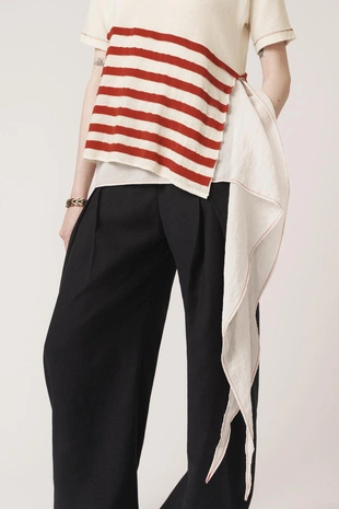 Асимметричный вязаный топ в полоску — The Item Zara Woman- Заказать в России