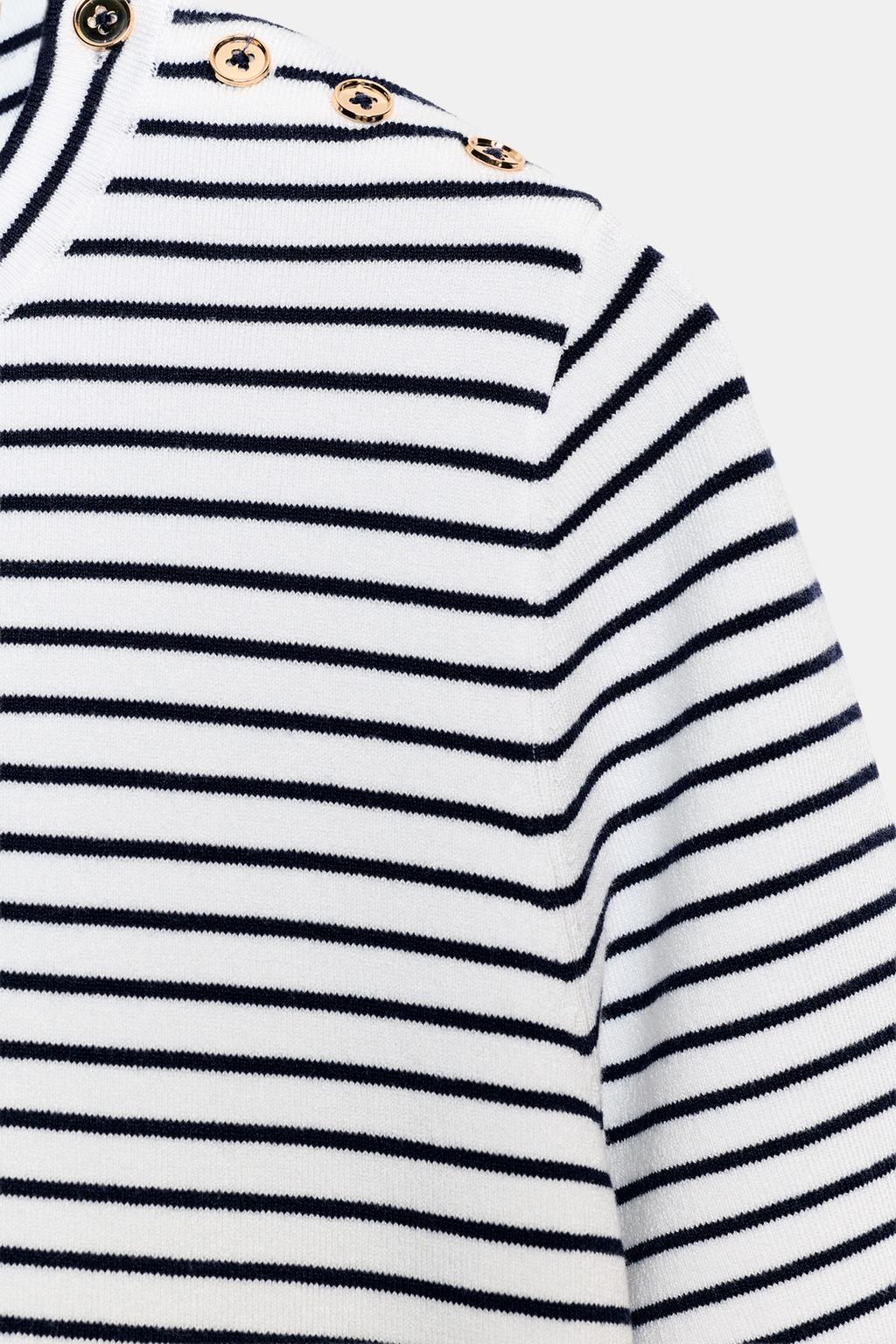 ДЖЕРСИ В ПОЛОСКУ С КОРОТКИМ РУКАВОМ