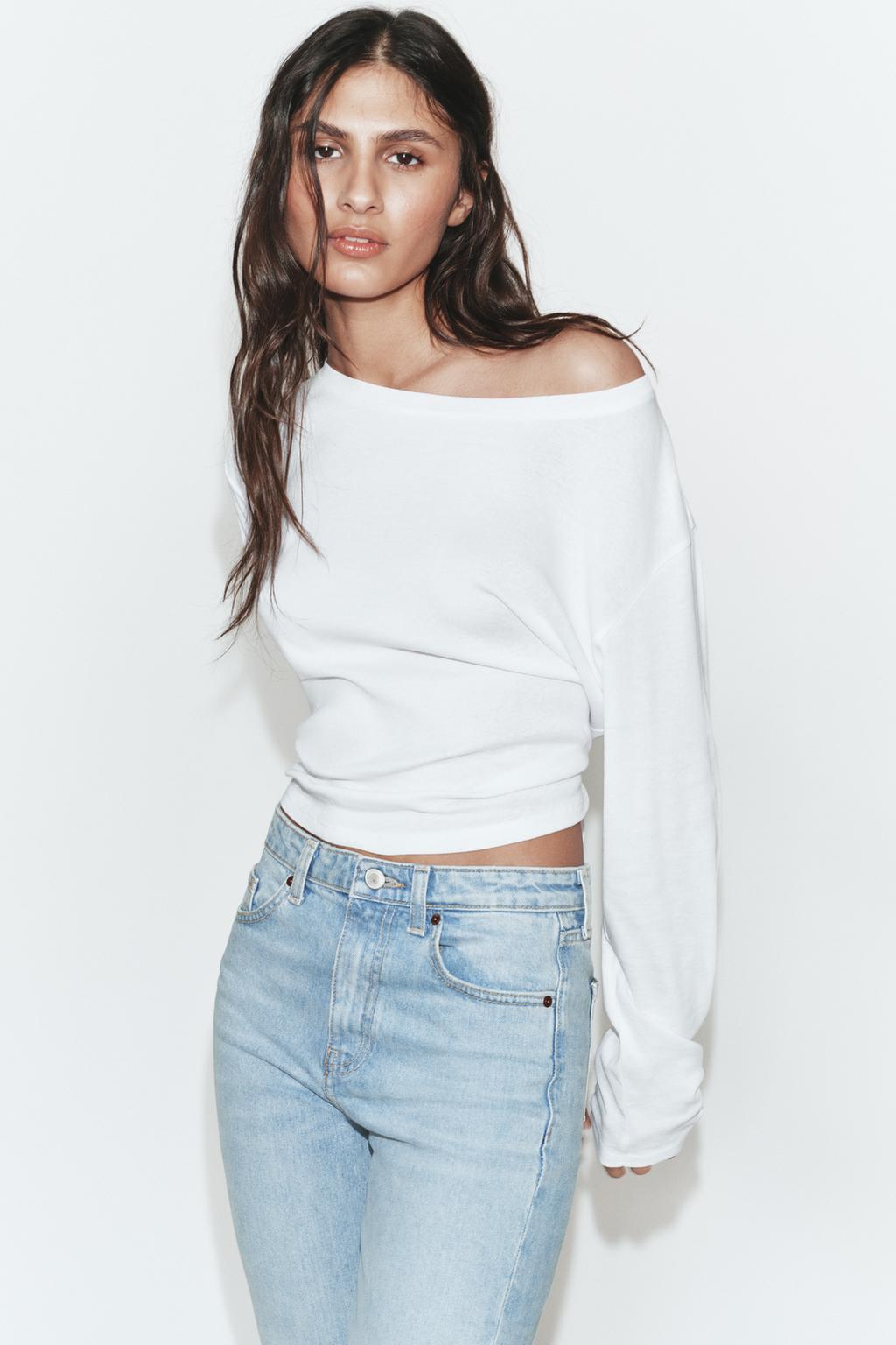 ДЖИНСЫ TRF CROPPED FLARE С ВЫСОКОЙ ПОСАДКОЙ