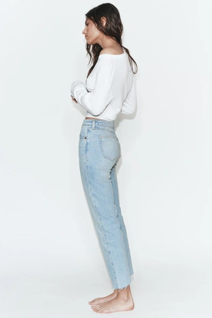 Джинсы Trf Cropped Flare с высокой посадкой- Заказать в России