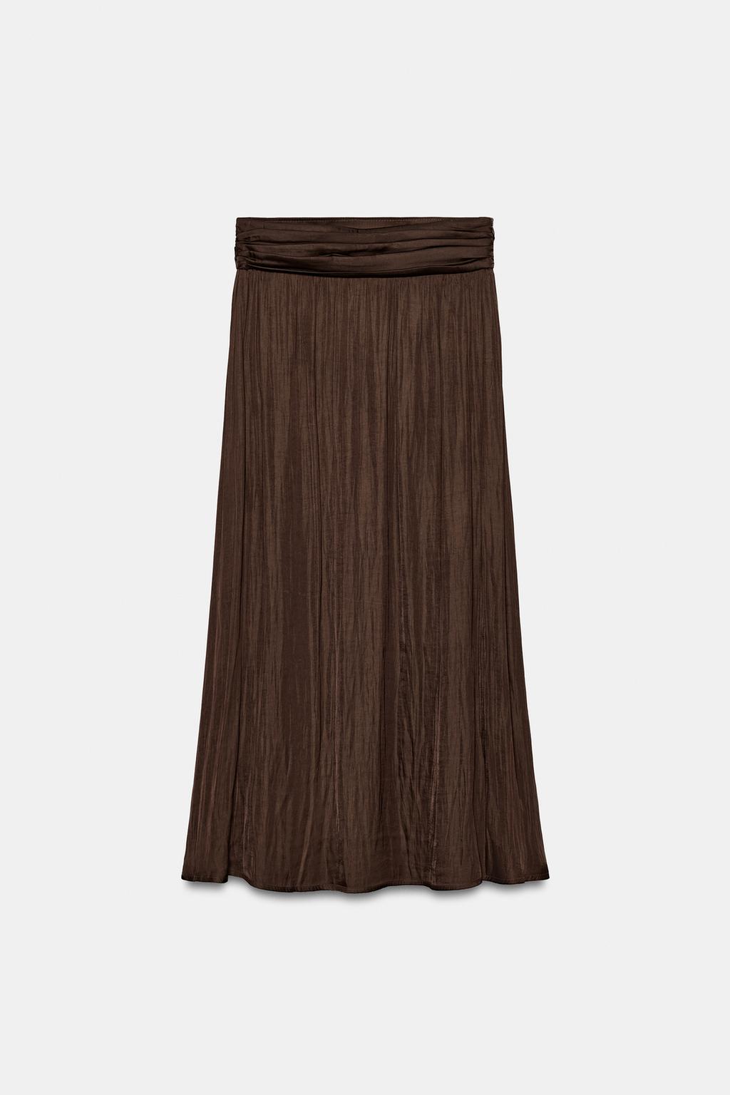 АТЛАСНАЯ ЮБКА МИДИ