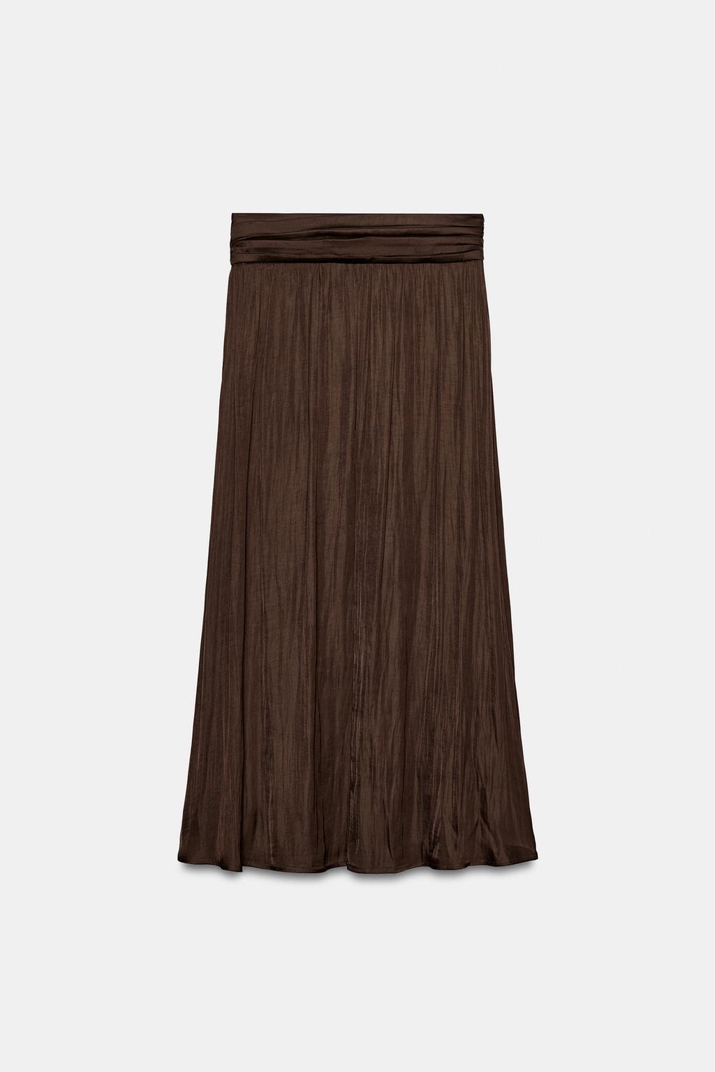 АТЛАСНАЯ ЮБКА МИДИ