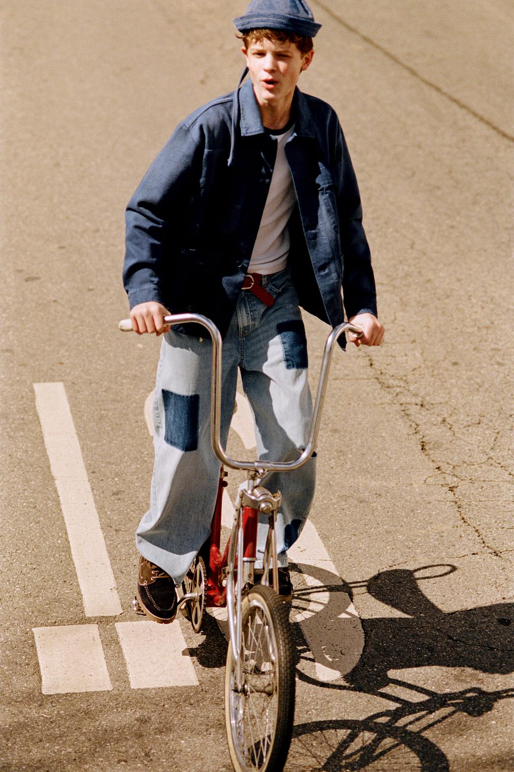 КУРТКА-РУБАШКА С ЭФФЕКТОМ ПОТЕРТОСТИ