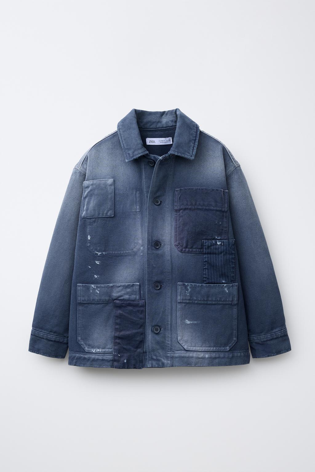 КУРТКА-РУБАШКА С ЭФФЕКТОМ ПОТЕРТОСТИ