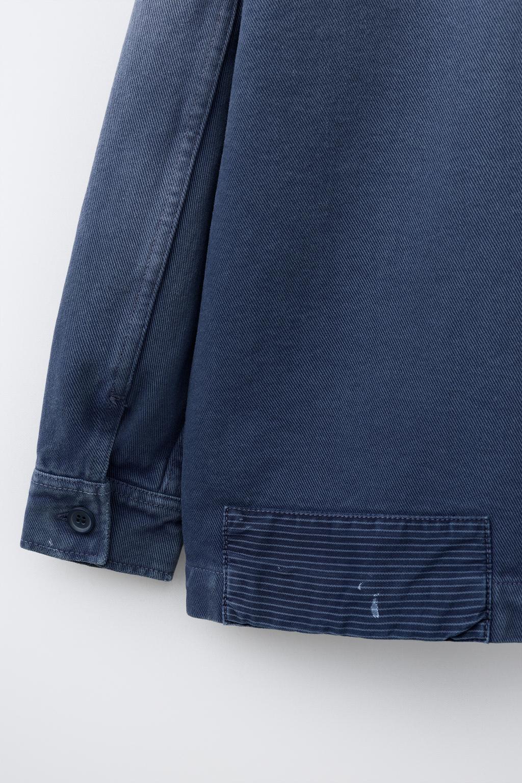 КУРТКА-РУБАШКА С ЭФФЕКТОМ ПОТЕРТОСТИ