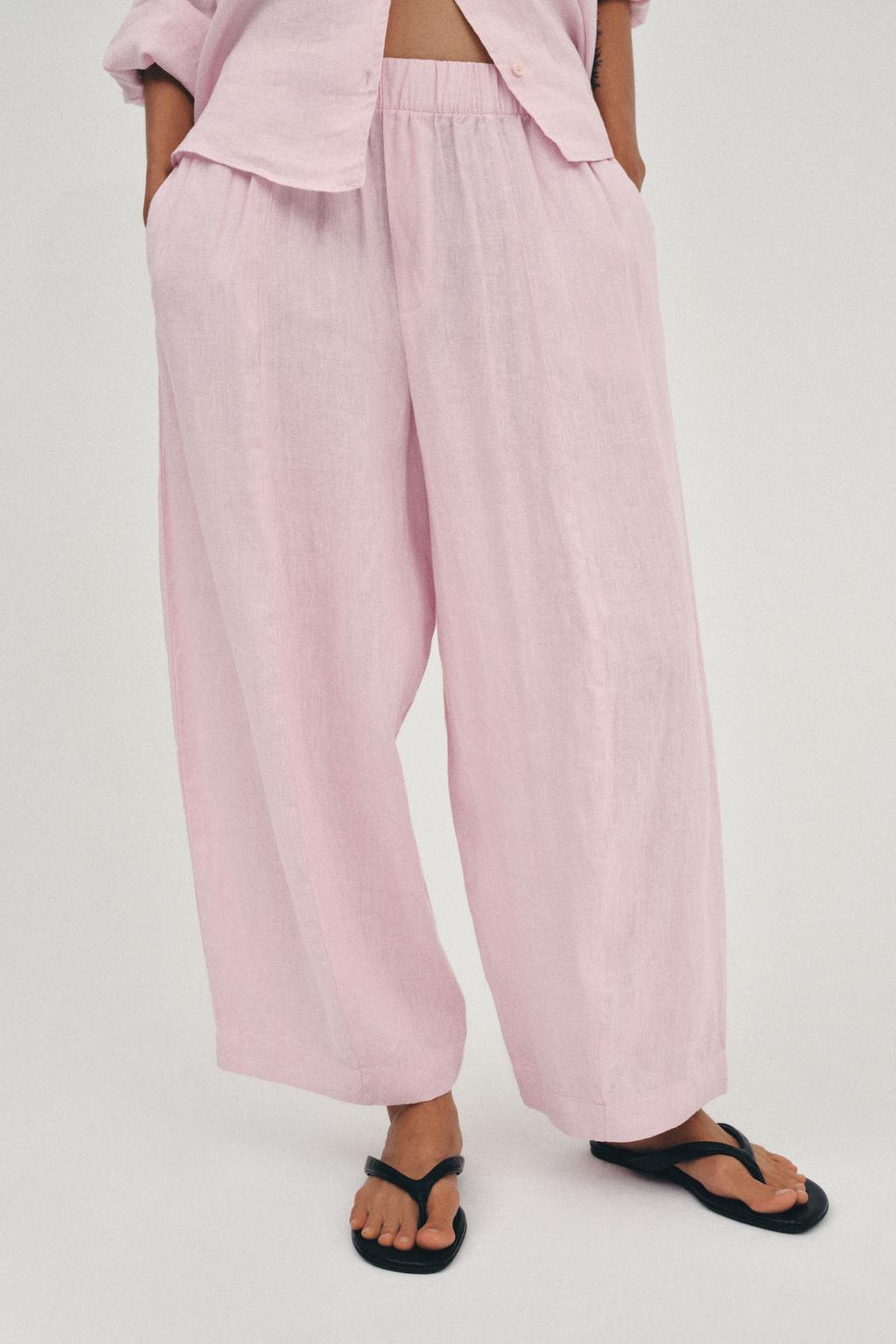 БРЮКИ BARREL ИЗ ЛЬНА — ZW COLLECTION