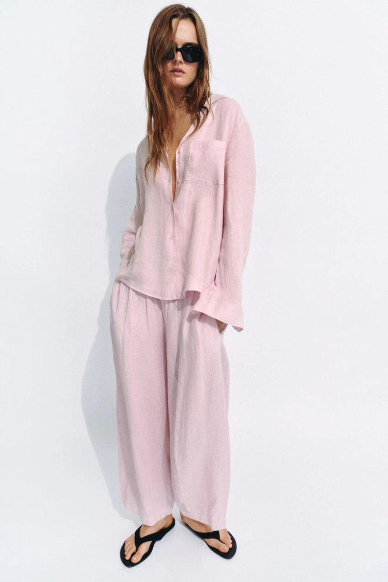 БРЮКИ  ИЗ ЛЬНА — коллекция Zara «ZW»