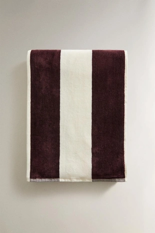 Полосатое пляжное полотенце- Заказать в России