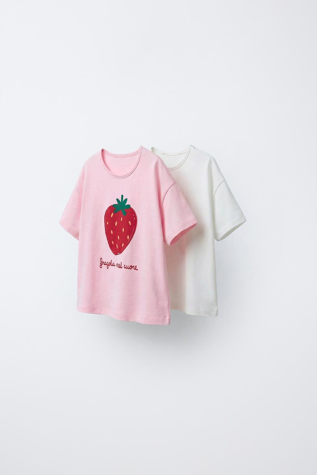 НАБОР ИЗ ДВУХ ФУТБОЛОК С ФРУКТАМИ