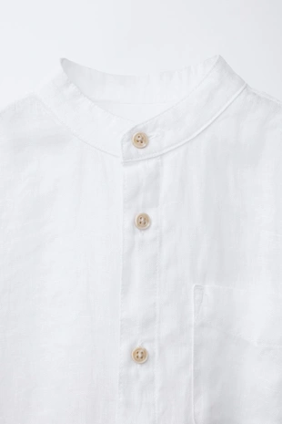 Рубашка из 100% льна- Заказать в России